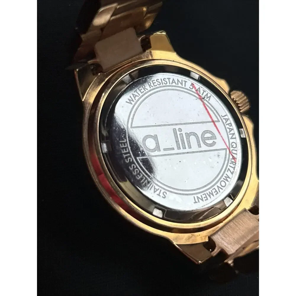 A_Line Rose Gold Tone White Dial Men’s Quartz Watch